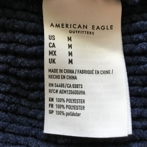American Eagle Outfitters Cable Knit Pullover Sweater Blue Size Medium - Picture 6 of 6